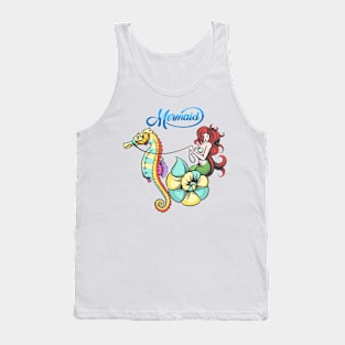 Mermaid with Sea Horse Tank Top